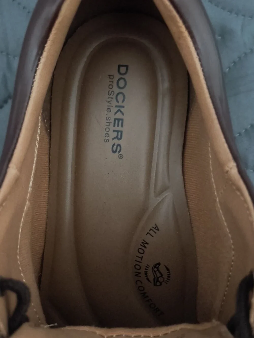 Dockers Dark Brown Leather Slip-On Lace Shoes